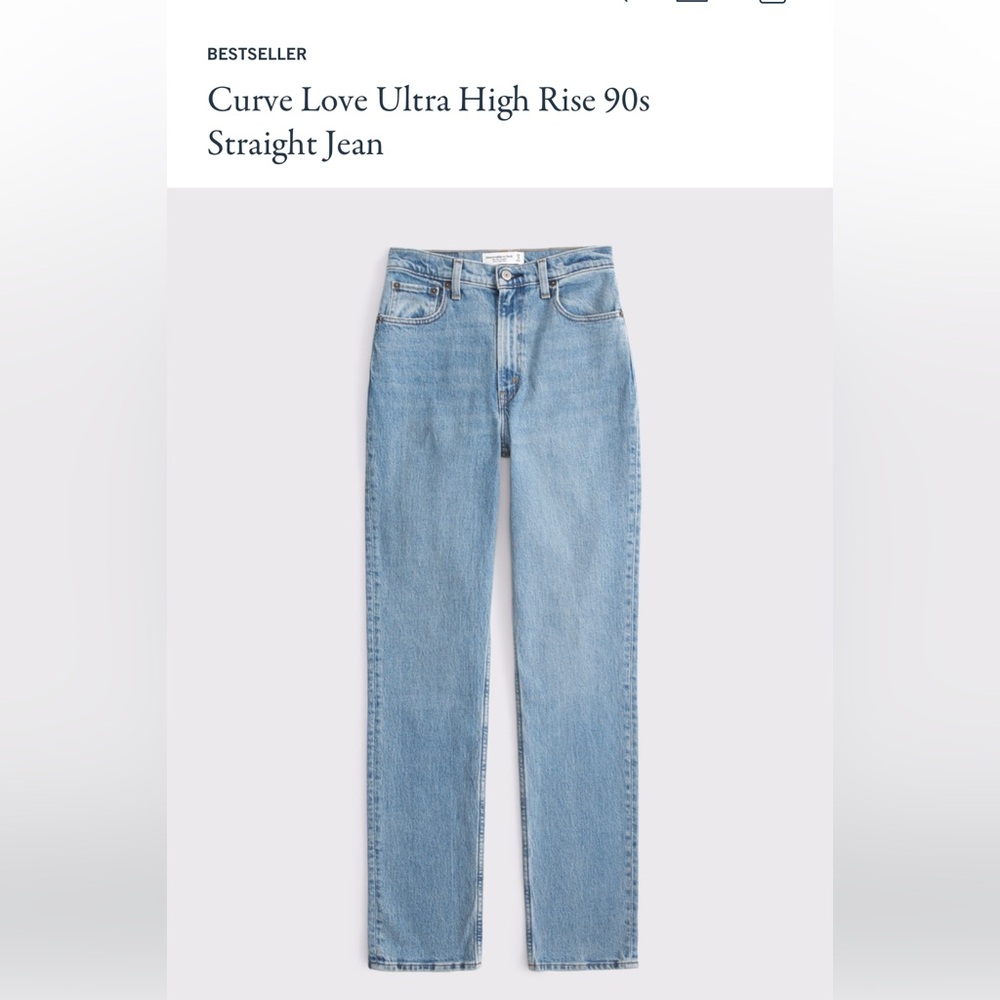 Abercrombie ultra high rise The 90s straight jeans (curve love)